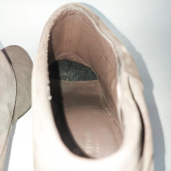 Kate Spade New York Ankle Boots Size  8 Bison Dark Brown Suede Bow Cuff Comfort - Picture 13 of 14